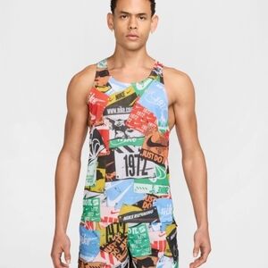 Nike Dri-Fit Fast Run Energy Graphic Singlet Tank Vest Running Men's XXL